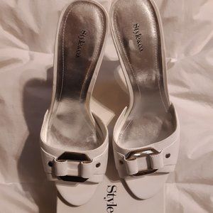 Style & Co White Heeled Sandals